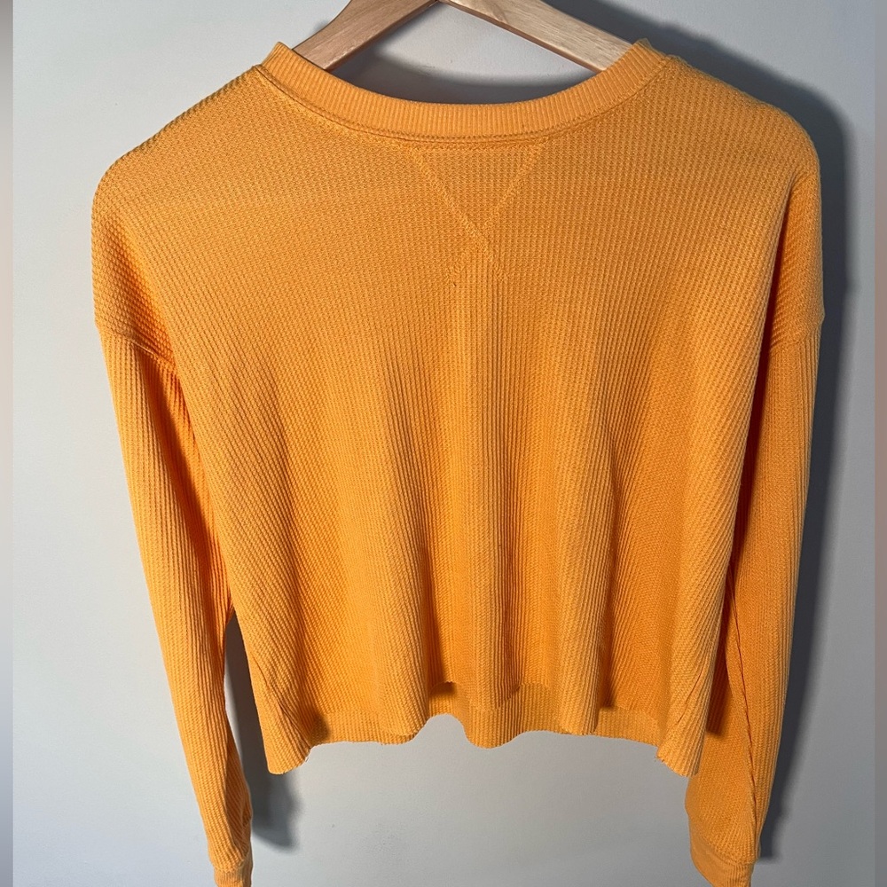 Colsie Women's Bright Orange Ribbed Hoodie – Cozy Everyday‎ Comfort